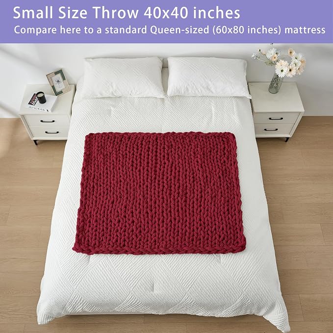 Bigacogo Chunky Knit Throw Blanket - Image 5