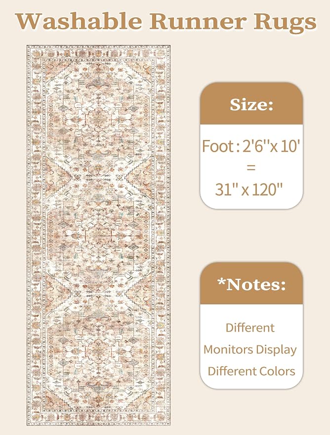 SERISSA Boho Washable Runner Rug - Image 6