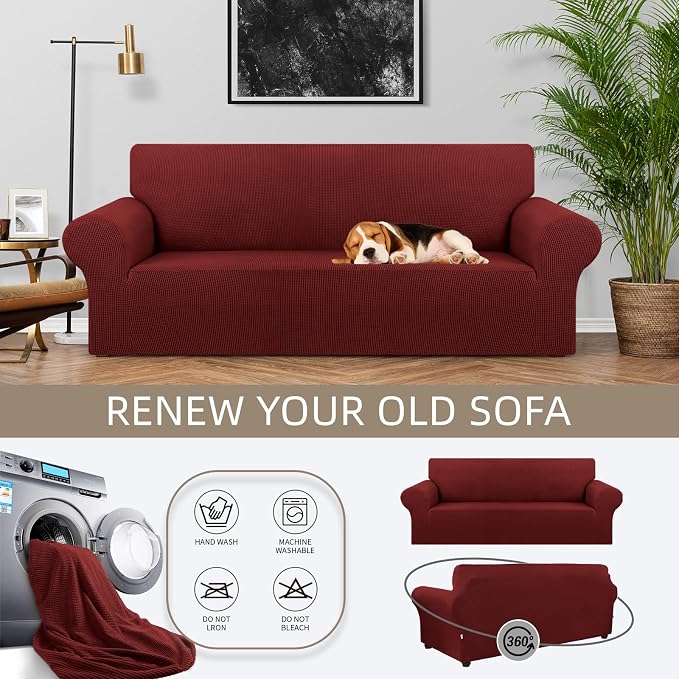 KEKUOU Stretch Sofa Cover Slipcover ，Couch Covers - Image 3