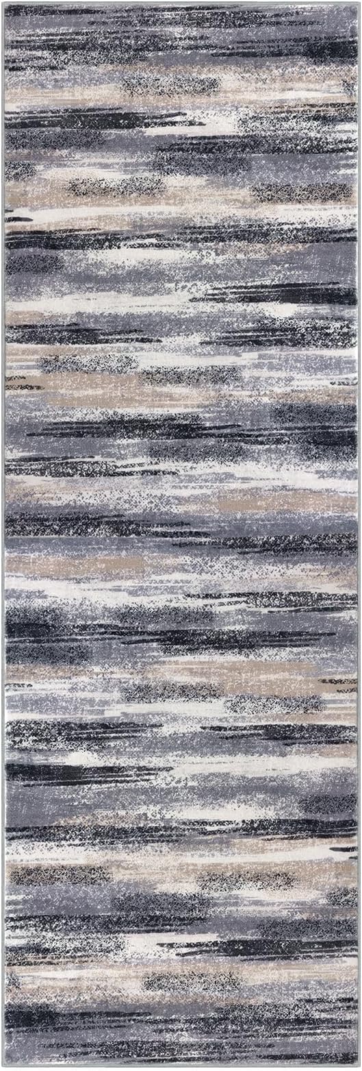 Lansny Modern Abstract Hallway Runner Rug - Image 9