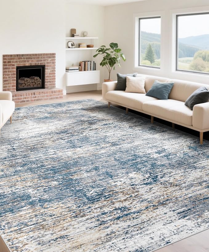 XLUEZ 9x12 Area Rug for Living Room, Washable Modern Abstract Large Area Rug by XLUEZ