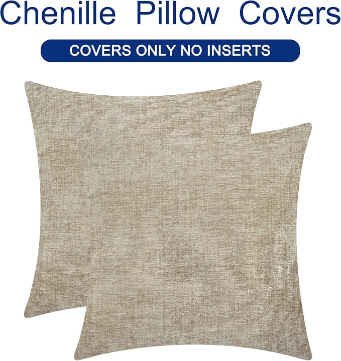 CaliTime Throw Pillow Covers Decorative 16 X 16 Inches Pack of 2 Cozy Polyester - Image 6