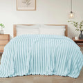 Exclusivo Mezcla Twin Size Flannel Fleece Blanket, Super Soft Striped Jacquard by ExclusivoMezcla
