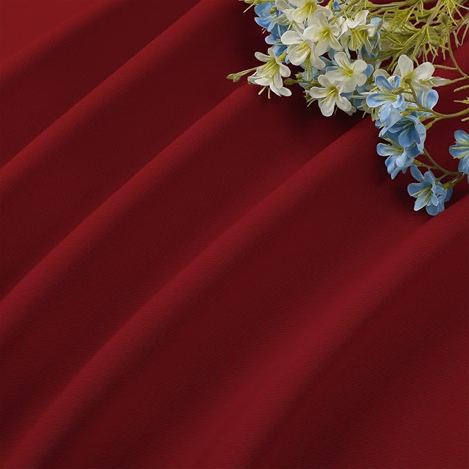CUCRAF Red Blackout Curtains 96 inch Length 2 Panels Set, Rod Pocket Room - Image 7