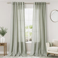 Sage Green Curtains 96 inches Long 2 panels by Nanspring
