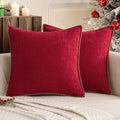MIULEE Pack of 2 Christmas Pillow Covers 24x24 Inch Red Farmhouse Decorative by MIULEE
