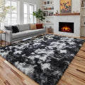 9x12 Area Rugs Living Room, Extra Large Black White Grey Rugs by PAGISOFE