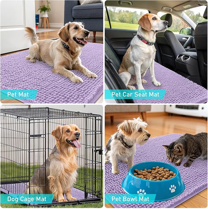 OLANLY Dog Door Mat for Muddy Paws 47x20, Absorbs Moisture and Dirt, Absorbent - Image 7