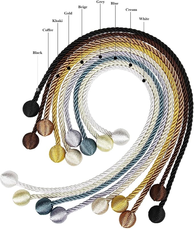 Curtain Tiebacks Outdoor Elegant Decorative Tie Backs Modern Rope Tiebacks - Image 4