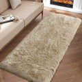 Beige Fluffy Rug for Bedroom, Soft Shag Rug for Sofa Couch Cushion, Cozy Shaggy by Tangsoo
