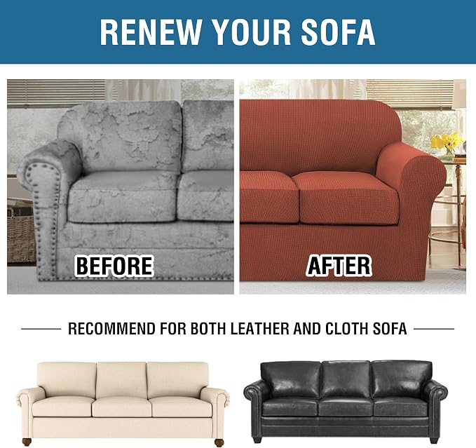 H.VERSAILTEX 4 Piece Stretch Sofa Covers - Image 8
