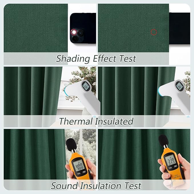 Guken 100% Blackout Curtains 120 Inch Length 2 Panels Set - Image 5