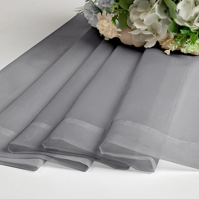 OWENIE Grey Sheer Curtains, Sheer Curtains 78 inches Long 2 Panels Set - Image 10