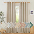 NICETOWN Linen Angora Curtains 120 inches Long by NICETOWN