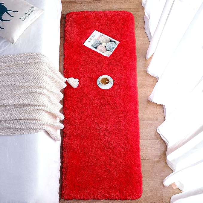 Chicrug Soft Runner Rugs for Bedroom Living Room Plush Fluffy Rug 2x6 Feet - Image 6