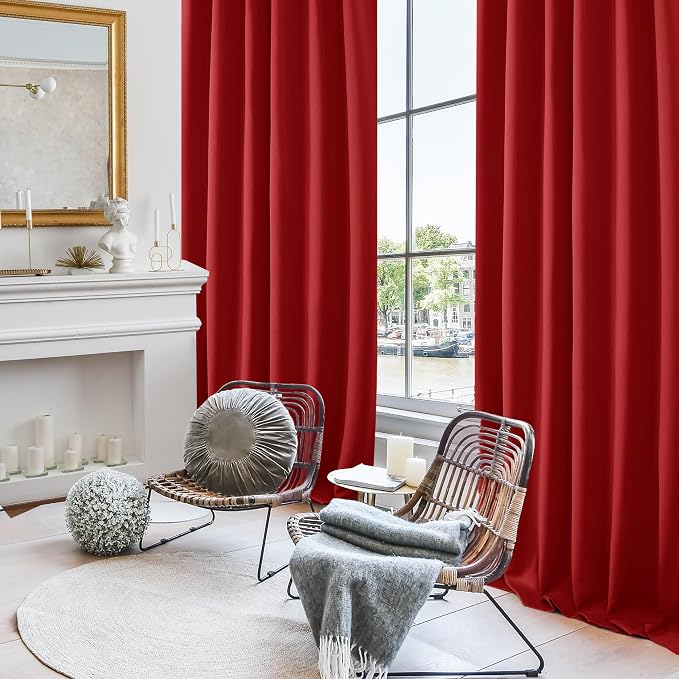 Deconovo Christmas Blackout Curtains, Thermal Insulated, W52 x L45 2 Panels - Image 4