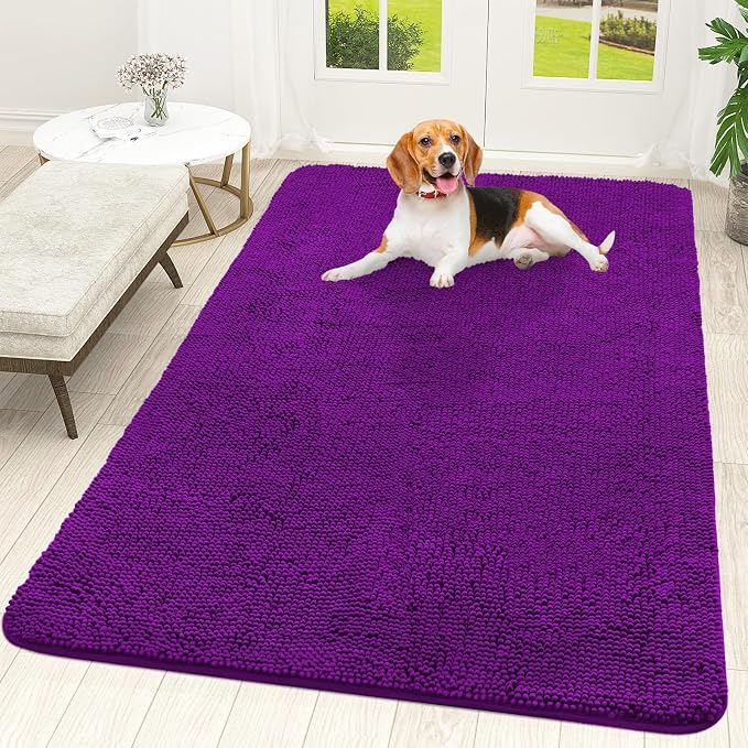 OLANLY Dog Door Mat for Muddy Paws 59x35, Absorbs Moisture and Dirt, Absorbent by OLANLY