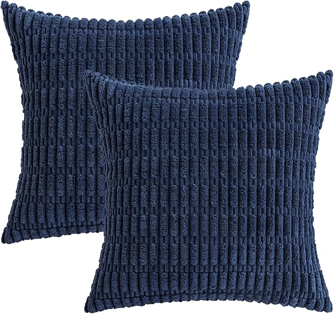 MIULEE Pack of 2 Corduroy Decorative Euro Sham Throw Pillow Covers 24x24 Inch - Image 6