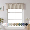 Chyhomenyc Valance for Windows, Faux Linen Slub Textured Semi Sheer Small by Chyhomenyc