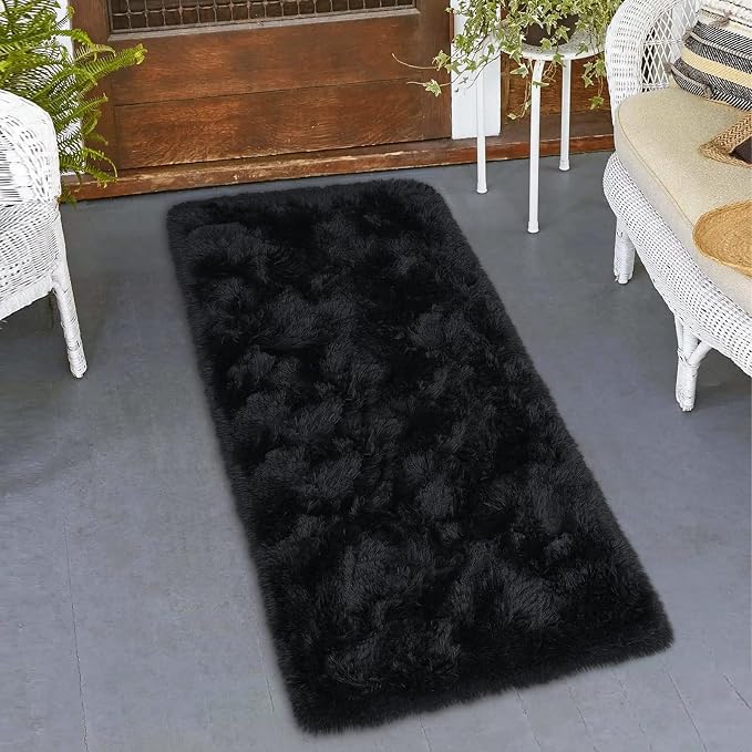 Amearea Shag Fluffy Small Rug, 2x4 Feet Throw Rugs - Image 8