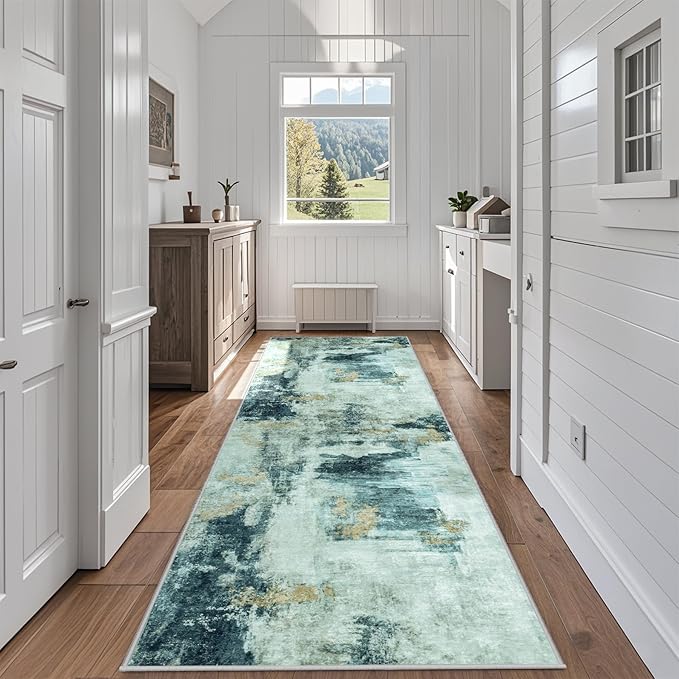 Runner Rug for Hallways Kitchen 2'6"x8' Washable Non Slip: Carpet Non Skid 8ft by Aelenmu