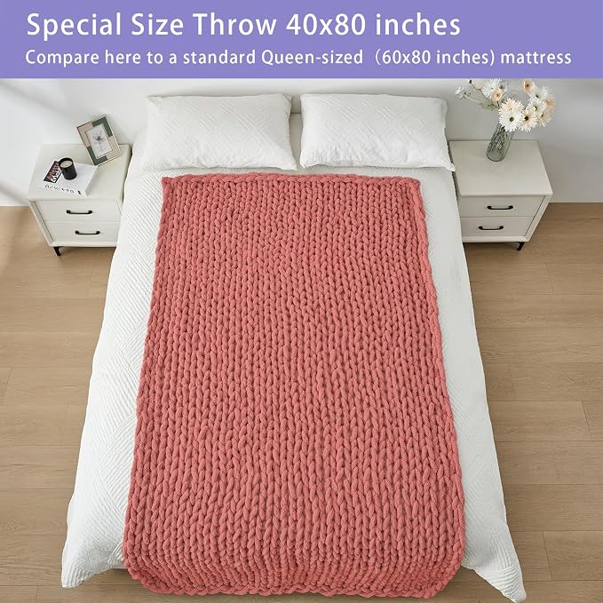Bigacogo Chunky Knit Throw Blanket - Image 6