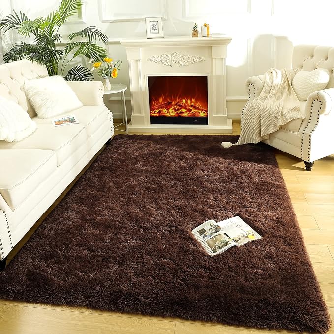 LOCHAS Ultra Soft Indoor Modern Area Rugs Fluffy Living Room Carpets - Image 3