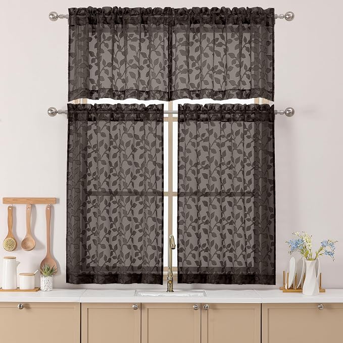 Chyhomenyc Chocolate Sheer Valances - Image 2