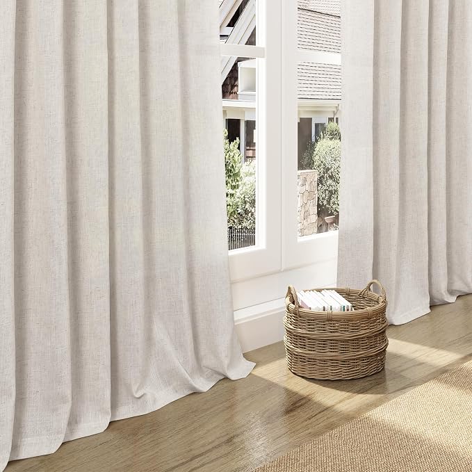 Nanspring Pearl White Curtains 90 Inches Long - Image 5