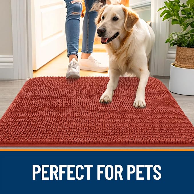 OLANLY Dog Door Mat for Muddy Paws 48x30, Absorbs Moisture and Dirt, Absorbent - Image 6