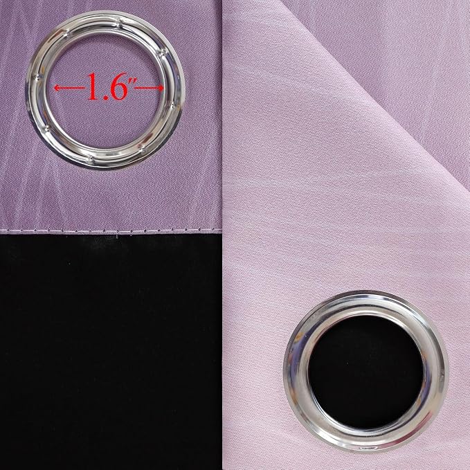 Estelar Textiler Pink and Purple Ombre Short Blackout Curtains 36 Inch Long - Image 8