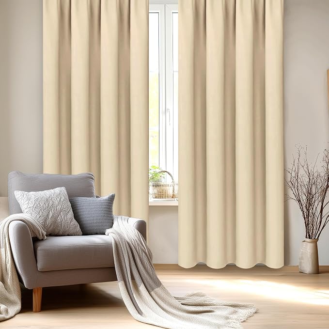 DWCN Blackout Curtains for Living Room Thermal Insulated, Energy Saving & Noise - Image 3