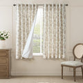 jinchan Lined Linen Floral Curtains by JINCHAN