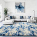Ophanie Blue White and Grey Area Rugs by Ophanie