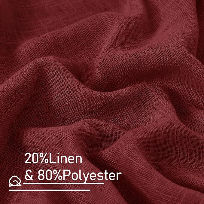 Semi Sheer Linen Curtains 63 Inch - Image 2
