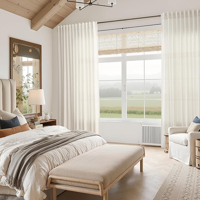 Nanspring Natural Linen Curtains 90 Inches Long - Image 7