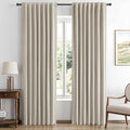 MIULEE 100% Blackout Linen Curtains by MIULEE