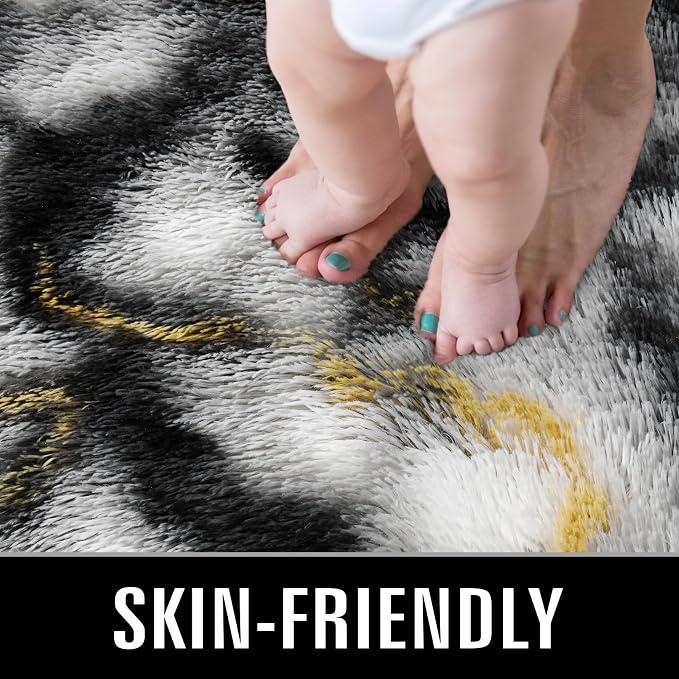 TWINNIS Super Soft Shaggy Rugs Fluffy Carpets, 4x5.9 Feet, Indoor Modern Plush - Image 3