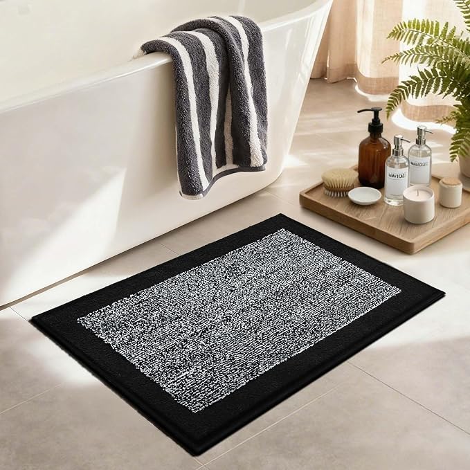 36x24 Large Bathroom Rugs Washable Non Slip, Soft Absorbent Quick Dry Mats - Image 3