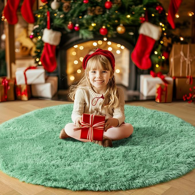 Amdrebio Sage Green Round Rug 6Ft - Image 8