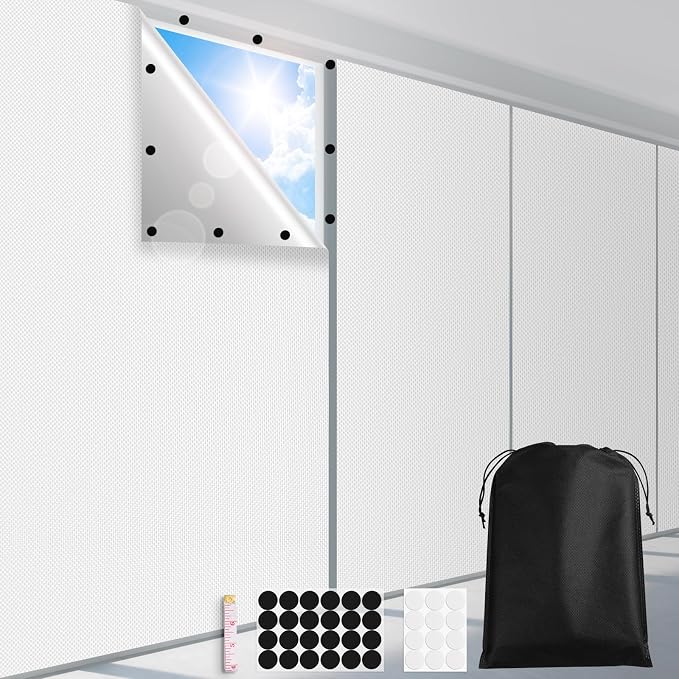FADOTY Cuttable Blackout Shades Fabric Sheet, Portable 100% Black Out Window by FADOTY