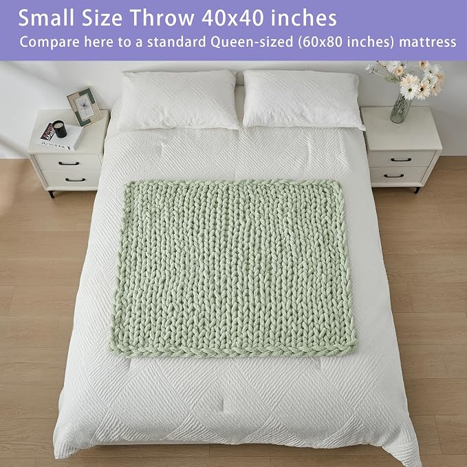 Bigacogo Chunky Knit Throw Blanket - Image 5