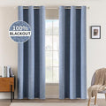 MIULEE Linen Blackout Curtains and Drapes 100% Room Darkening Thermal Insulated by MIULEE