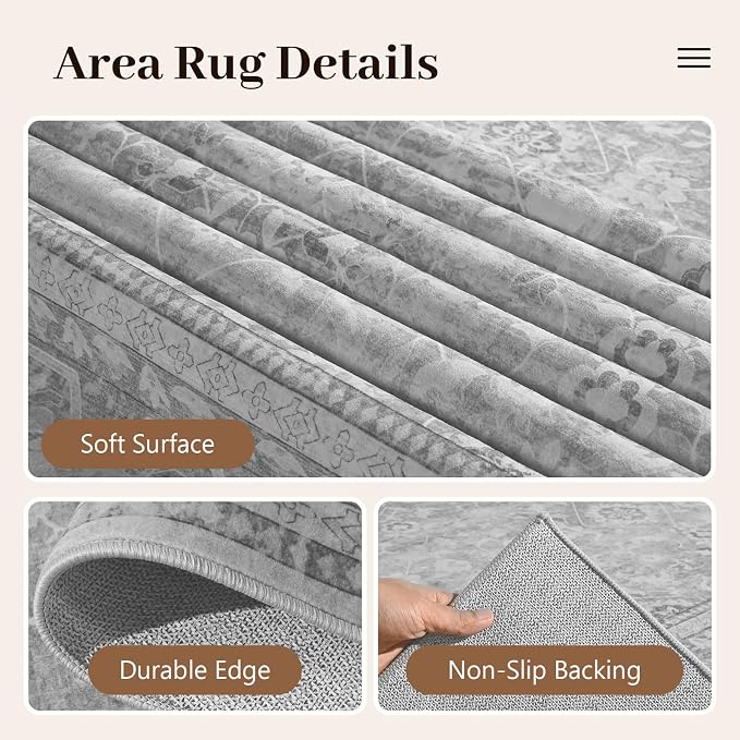 9x12 Ft Extra Large Area Rugs for Living Room, Soft Non-Slip Machine Washable - Image 6