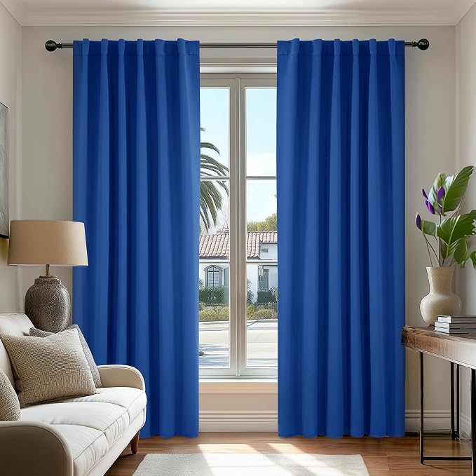 Deconovo Blackout Curtains, Thermal Insulated, W52 x L72 2 Panels, Back Tab by Deconovo