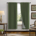 Pitalk Olive Green Blackout Curtains 63 Inch Length 2 Panel by Pitalk