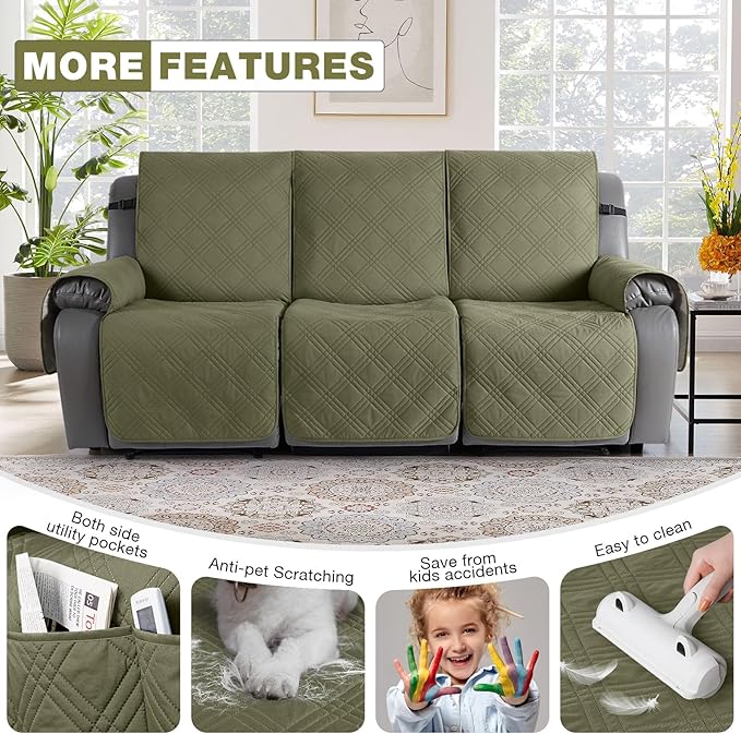 TAOCOCO 100% Waterproof Recliner Sofa Cover, Non Slip Split Couch Covers - Image 6