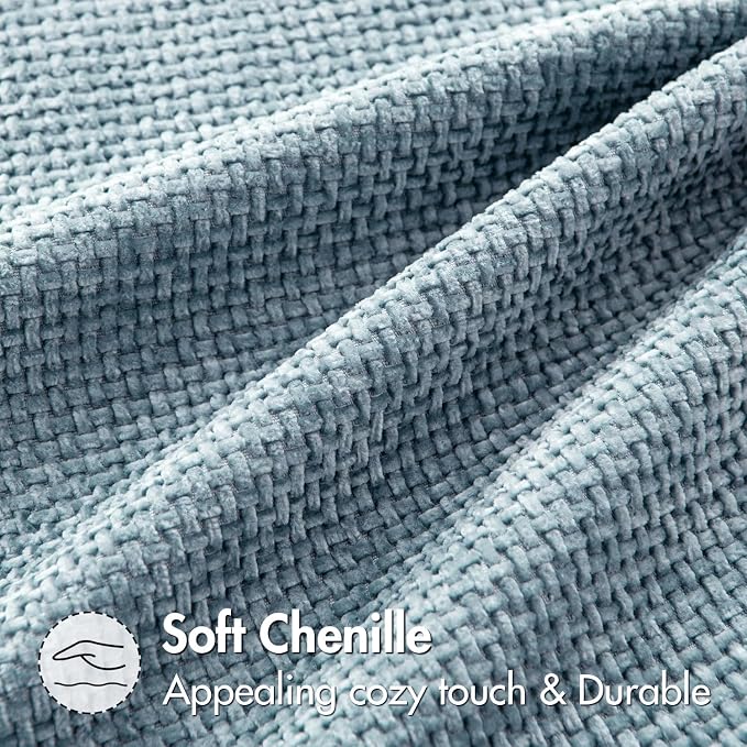 MIULEE Pack of 2 Couch Throw Pillow Covers 18x18 Inch Coastal Light Blue Modern - Image 6