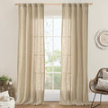 LAMIT Linen Blended Curtains for Bedroom, Faux Linen Textured Light Filtering by LAMIT