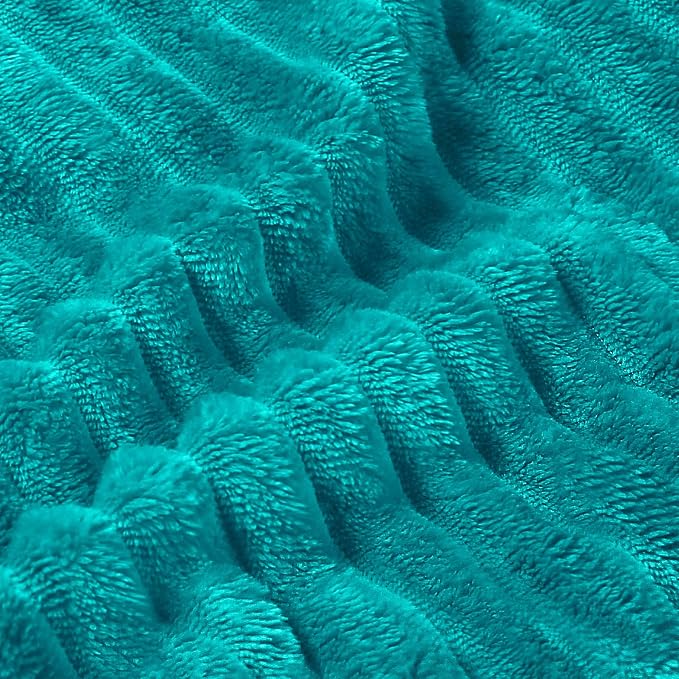 BEDELITE Fleece Throw Blanket for Couch – 3D Ribbed Jacquard Soft and Warm - Image 5